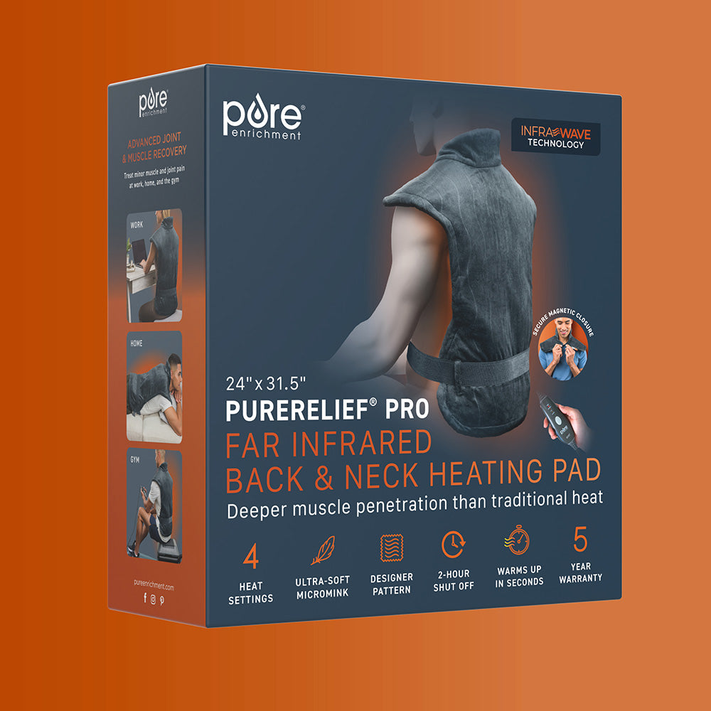 PureRelief Pro Far Infrared Back & Neck Heat Pad