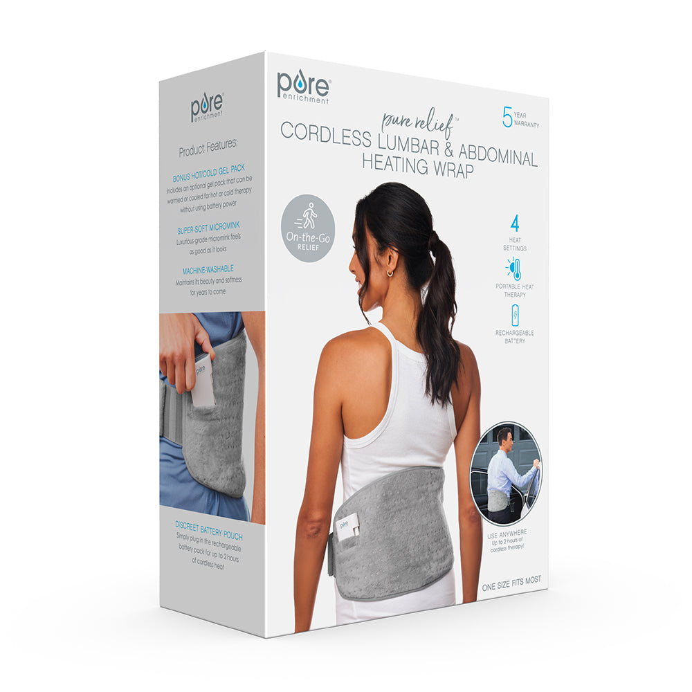 PureRelief Kabellos Lumbar und Abdominal Heat Wrap