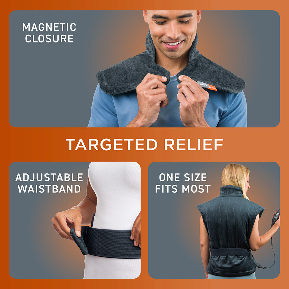 PureRelief Pro Far Infrared Back & Neck Heat Pad