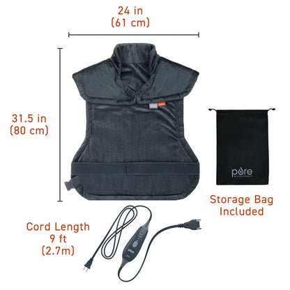 PureRelief Pro Far Infrared Back & Neck Heat Pad