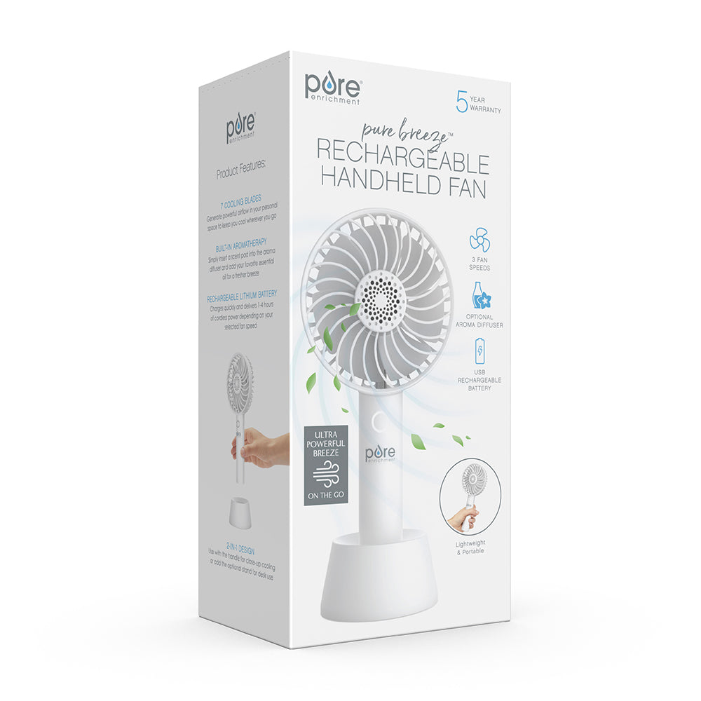 PureBreezeTM Personal Handheld Fan mit Base