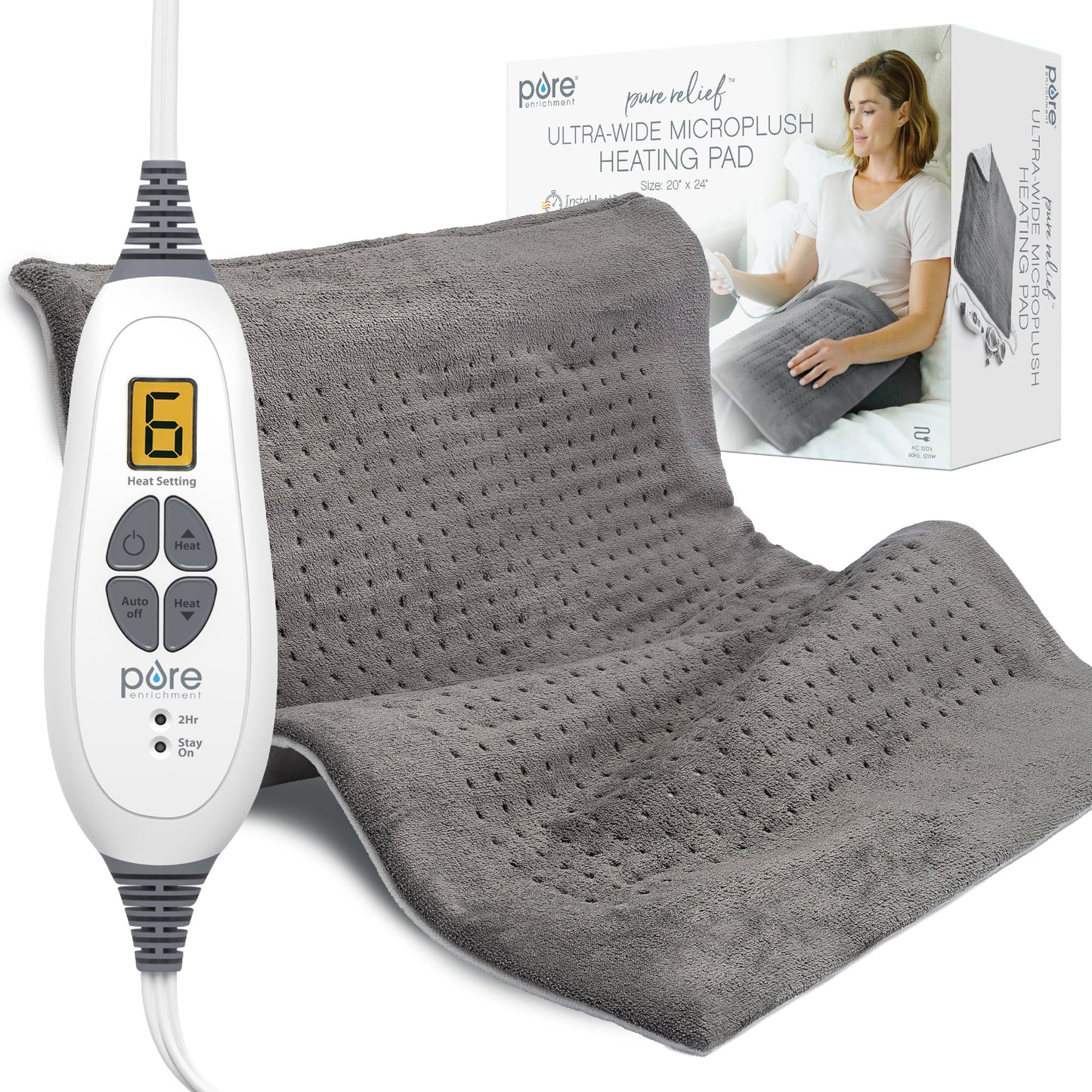 PureRelief XXL Ultra-Wide Microplush Heizkissen