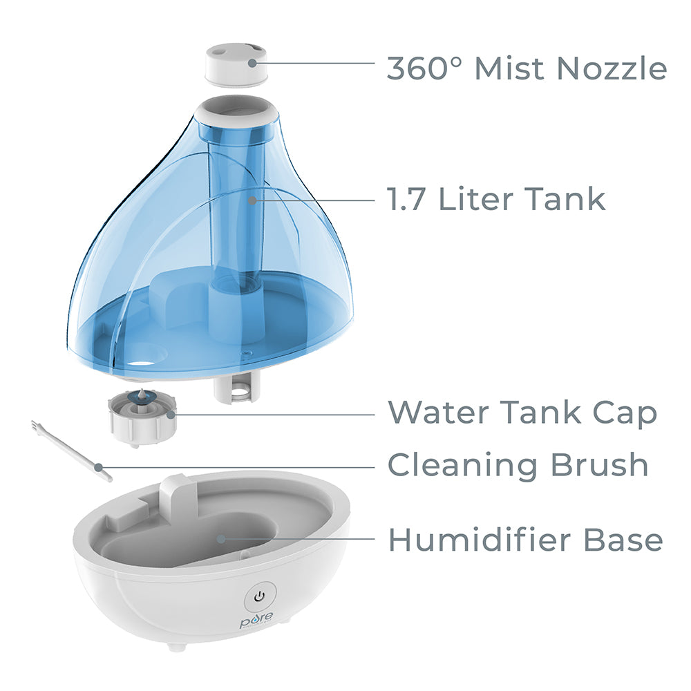 MistAireTM Studio & Ultraschall Cool Mist Befeuchter Set