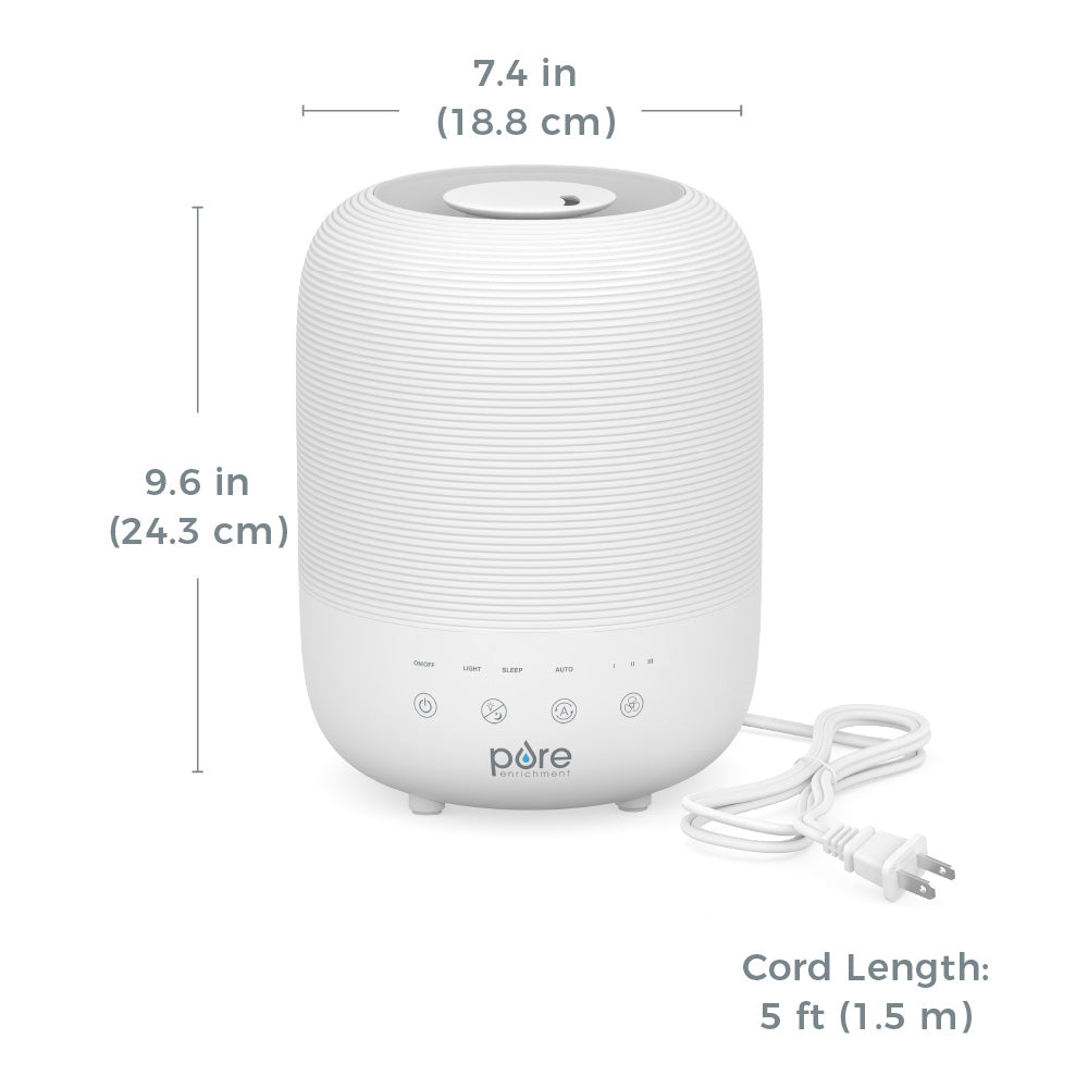 HUMETM Sense 2er-Packung Set - 2 Luftbefeuchter, 2 Filter und 20 Duftpads