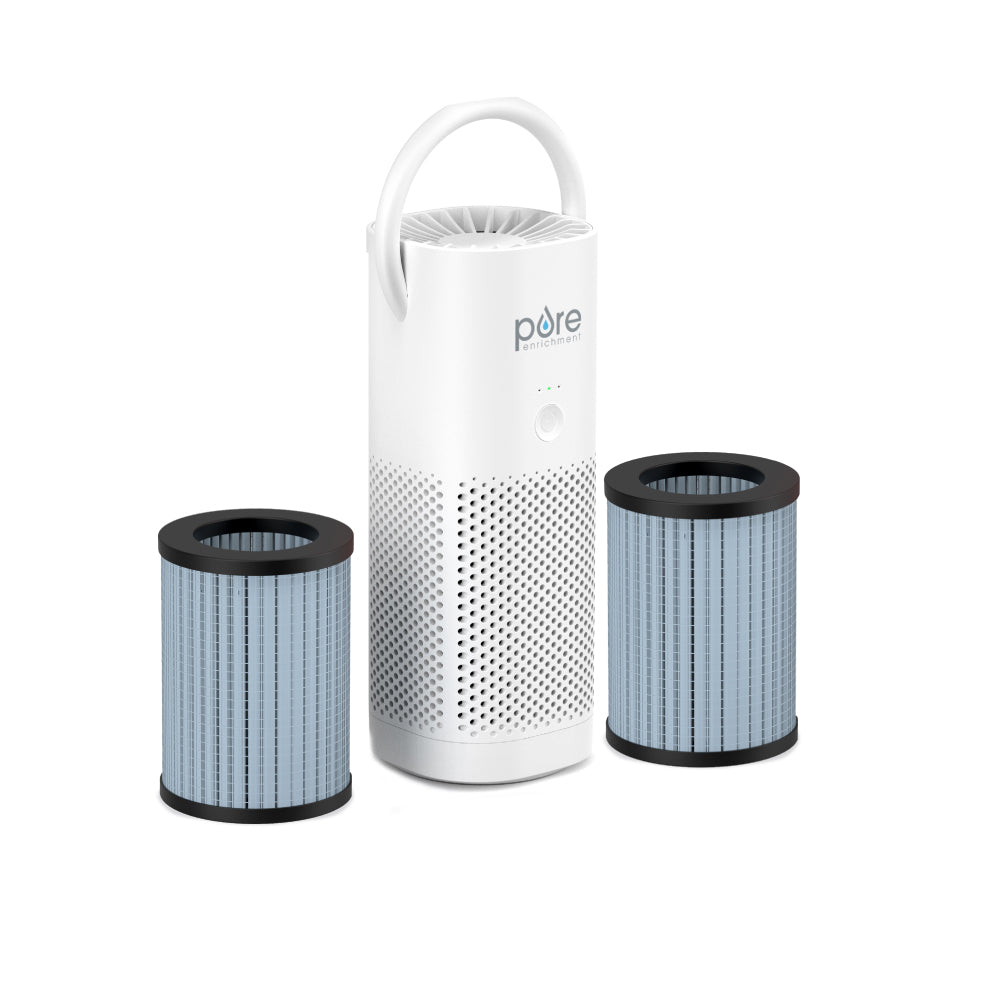 PureZoneTM Mini tragbare Luftreiniger & Ersatzfilter Set