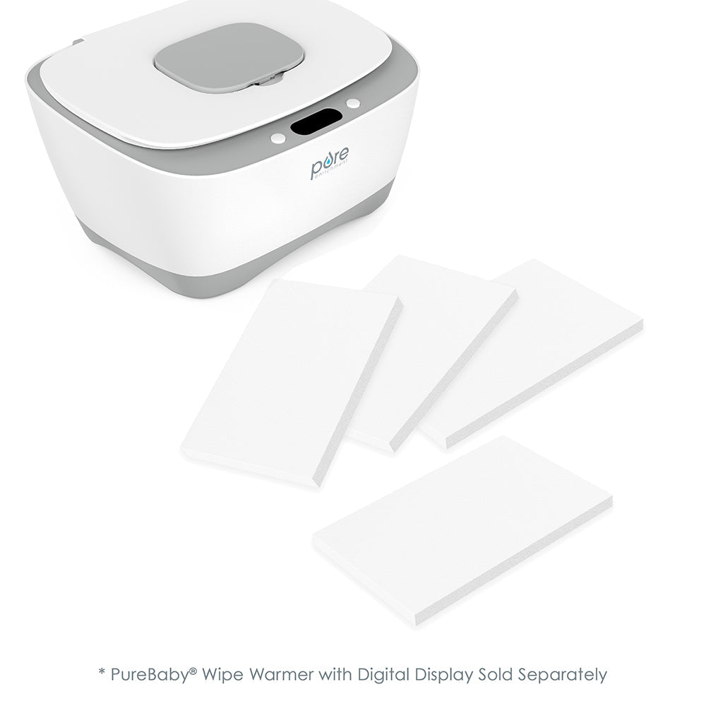 PureBaby® Wischen Sie wärmere Ersatzfeuchtungsschwämme (4er-Packung)